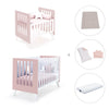 Berceau et lit bébé tout en un (7en1) blanc/rose clair · Nexo Tre Flamingo