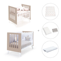 Berceau et lit bébé tout en un (7en1) blanc/beige · Nexo Tre Arena