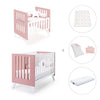 Berceau et lit bébé tout en un (7en1) blanc/rose · Nexo Tre Quarzo