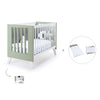 Lit bébé cododo 60x120 cm (4in1) blanc/vert-olive · Nexo C187-M7756