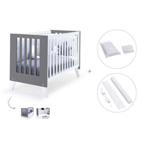 Co-sleeping cot 60x120 cm (4in1) white/charcoal · Nexo C187-M7769