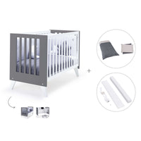 Co-sleeping cot 60x120 cm (4in1) white/charcoal · Nexo C187-M7769