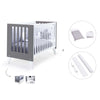 Co-sleeping cot 60x120 cm (4in1) white/charcoal · Nexo C187-M7769