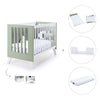 Lit bébé cododo 60x120 cm (4in1) blanc/vert-olive · Nexo C187-M7756