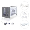 Co-sleeping cot 60x120 cm (4in1) white/charcoal · Nexo C187-M7769