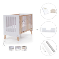 Co-sleeping cot 60x120 cm (4in1) wooden/white · Nexor C187R-M7795