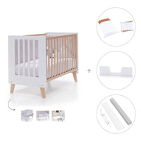 Co-sleeping cot 60x120 cm (4in1) wooden/white · Nexor C187R-M7795