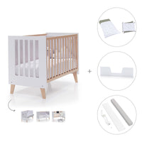 Co-sleeping cot 60x120 cm (4in1) wooden/white · Nexor C187R-M7795