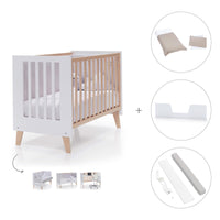 Co-sleeping cot 60x120 cm (4in1) wooden/white · Nexor C187R-M7795