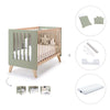 Lit bébé cododo 60x120 cm (4in1) en bois/vert-olive · Nexor C187R-M5695
