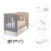 Co-sleeping cot 60x120 cm (4in1) wooden/antracite · Nexor C187R-M5895