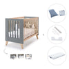 Co-sleeping cot 60x120 cm (4in1) wooden/antracite · Nexor C187R-M5895