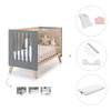 Co-sleeping cot 60x120 cm (4in1) wooden/antracite · Nexor C187R-M5895