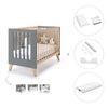 Co-sleeping cot 60x120 cm (4in1) wooden/antracite · Nexor C187R-M5895