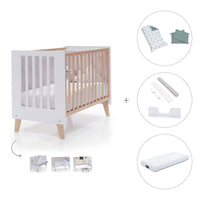 Co-sleeping cot 60x120 cm (4in1) wooden/white · Nexor C187R-M7795