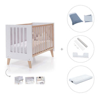 Co-sleeping cot 60x120 cm (4in1) wooden/white · Nexor C187R-M7795