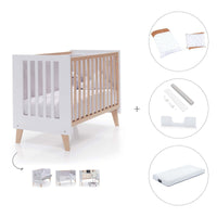 Co-sleeping cot 60x120 cm (4in1) wooden/white · Nexor C187R-M7795