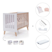 Co-sleeping cot 60x120 cm (4in1) wooden/white · Nexor C187R-M7795