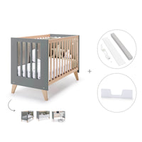 Co-sleeping cot 60x120 cm (4in1) wooden/antracite · Nexor C187R-M5895
