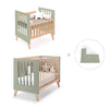 Mini berço convertível en berço (7em1) madeira/verde-oliva · Nexor Tre Erba
