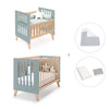 Berceau évolutif en lit bébé (7en1) bois/vert · Nexor Tre Eucalyptus