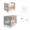 Berceau évolutif en lit bébé (7en1) bois/antracite · Nexor Tre Antracita