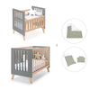 Berceau évolutif en lit bébé (7en1) bois/antracite · Nexor Tre Antracita
