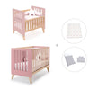 Berceau évolutif en lit bébé (7en1) bois/rose · Nexor Tre Quarzo