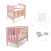 Berceau évolutif en lit bébé (7en1) bois/rose · Nexor Tre Quarzo