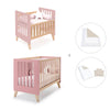 Berceau évolutif en lit bébé (7en1) bois/rose · Nexor Tre Quarzo