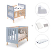 Berceau évolutif en lit bébé (7en1) bois/bleu · Nexor Tre Blu denim