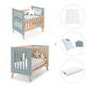Berceau évolutif en lit bébé (7en1) bois/vert · Nexor Tre Eucalyptus