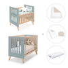 Berceau évolutif en lit bébé (7en1) bois/vert · Nexor Tre Eucalyptus