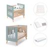 Berceau évolutif en lit bébé (7en1) bois/vert · Nexor Tre Eucalyptus