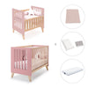 Berceau évolutif en lit bébé (7en1) bois/rose · Nexor Tre Quarzo