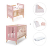 Berceau évolutif en lit bébé (7en1) bois/rose · Nexor Tre Quarzo