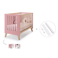 Lit bébé cododo 60x120 cm (4in1) en bois/marengo · Nexor C187R-M6995