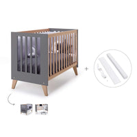 Co-sleeping cot 60x120 cm (4in1) wooden/charcoal · Nexor C187R-M6995