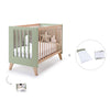 Lit bébé cododo 60x120 cm (4in1) en bois/vert-olive · Nexor C187R-M5695