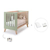 Lit bébé cododo 60x120 cm (4in1) en bois/vert-olive · Nexor C187R-M5695