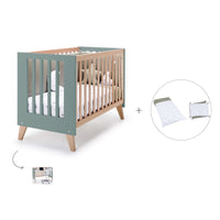 Co-sleeping cot 60x120 cm (4in1) wooden/green · Nexor C187R-M5795