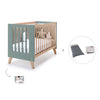 Co-sleeping cot 60x120 cm (4in1) wooden/green · Nexor C187R-M5795