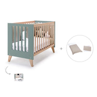 Co-sleeping cot 60x120 cm (4in1) wooden/green · Nexor C187R-M5795