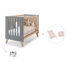 Co-sleeping cot 60x120 cm (4in1) wooden/antracite · Nexor C187R-M5895