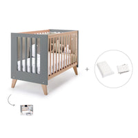 Co-sleeping cot 60x120 cm (4in1) wooden/antracite · Nexor C187R-M5895