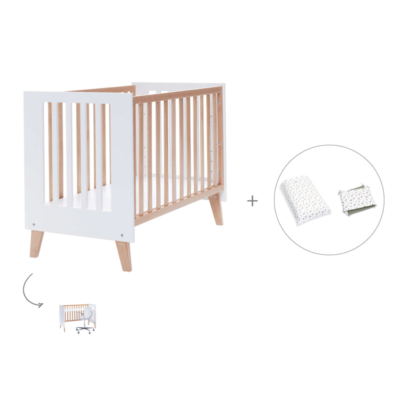 Co-sleeping cot 60x120 cm (4in1) wooden/white · Nexor C187R-M7795