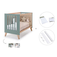 Co-sleeping cot 60x120 cm (4in1) wooden/green · Nexor C187R-M5795