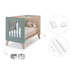 Co-sleeping cot 60x120 cm (4in1) wooden/green · Nexor C187R-M5795