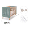 Co-sleeping cot 60x120 cm (4in1) wooden/green · Nexor C187R-M5795