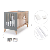 Co-sleeping cot 60x120 cm (4in1) wooden/antracite · Nexor C187R-M5895